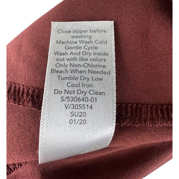 Athleta Skyline Pant II Reddish-Brown Tapered Fit With Tie Waist Size 6P - Picture 7 of 15